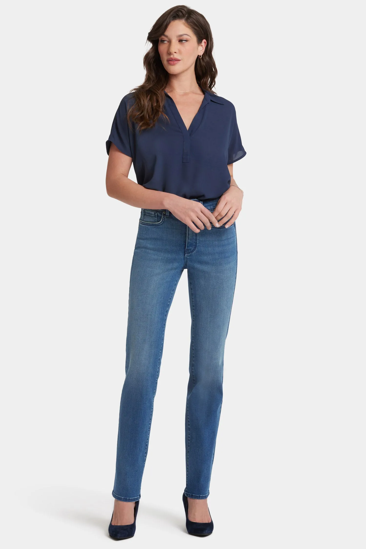 Marilyn Straight Jeans - Mission Blue sold by NYDJ product image thumbnail 4