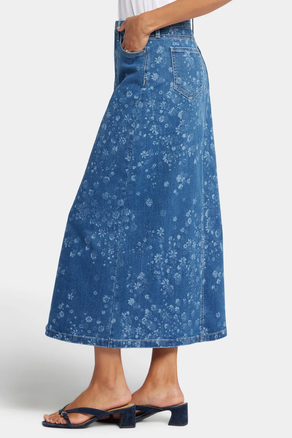 High Rise Long Skirt - Indigo Salome sold by NYDJ product image thumbnail 3