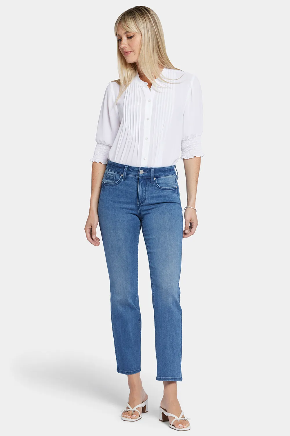 Marilyn Straight Ankle Jeans - Blue Island sold by NYDJ product image thumbnail 4