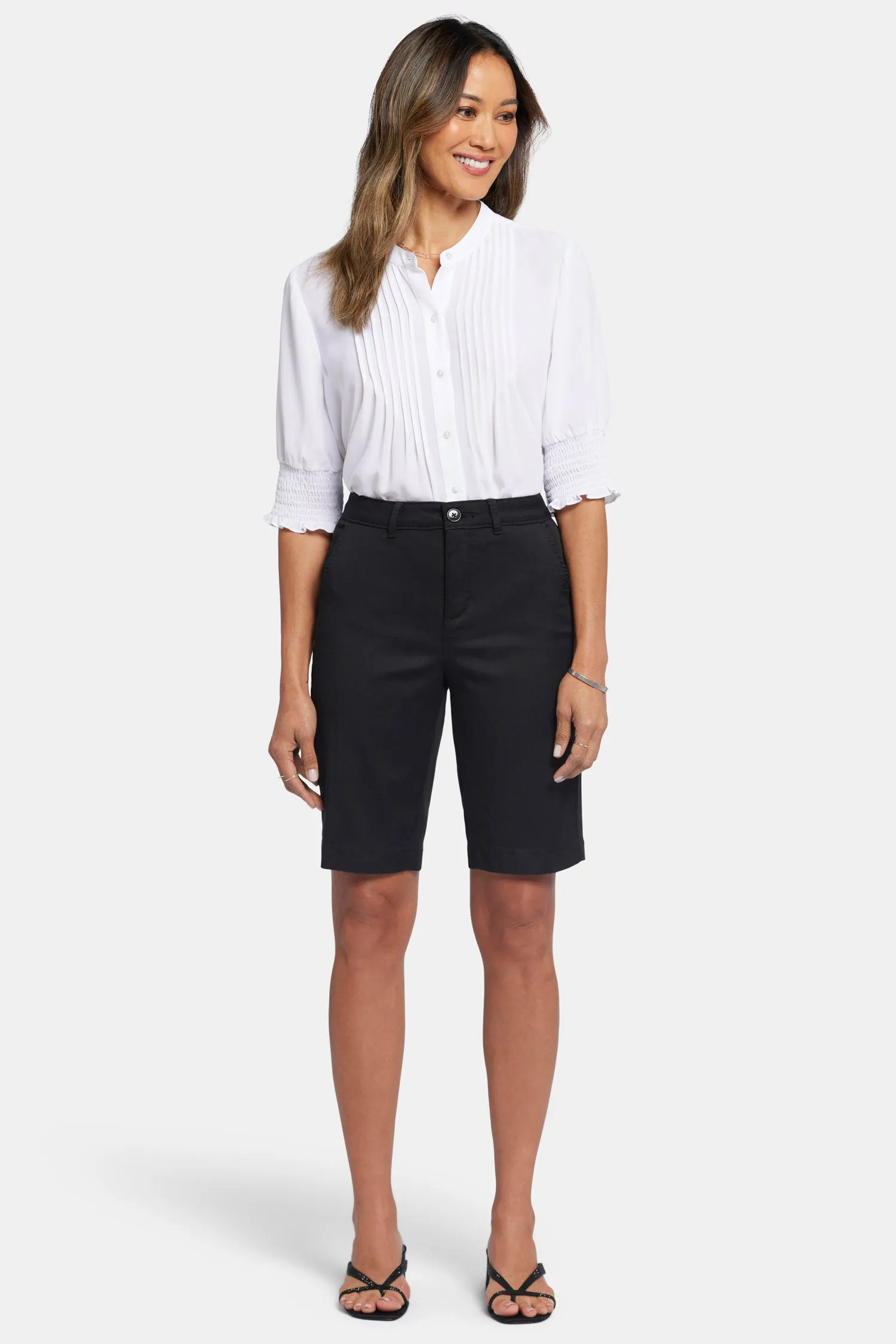 Bermuda Shorts In Petite - Black sold by NYDJ