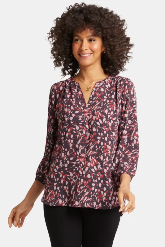 Pintuck Blouse - Perla Plum sold by NYDJ