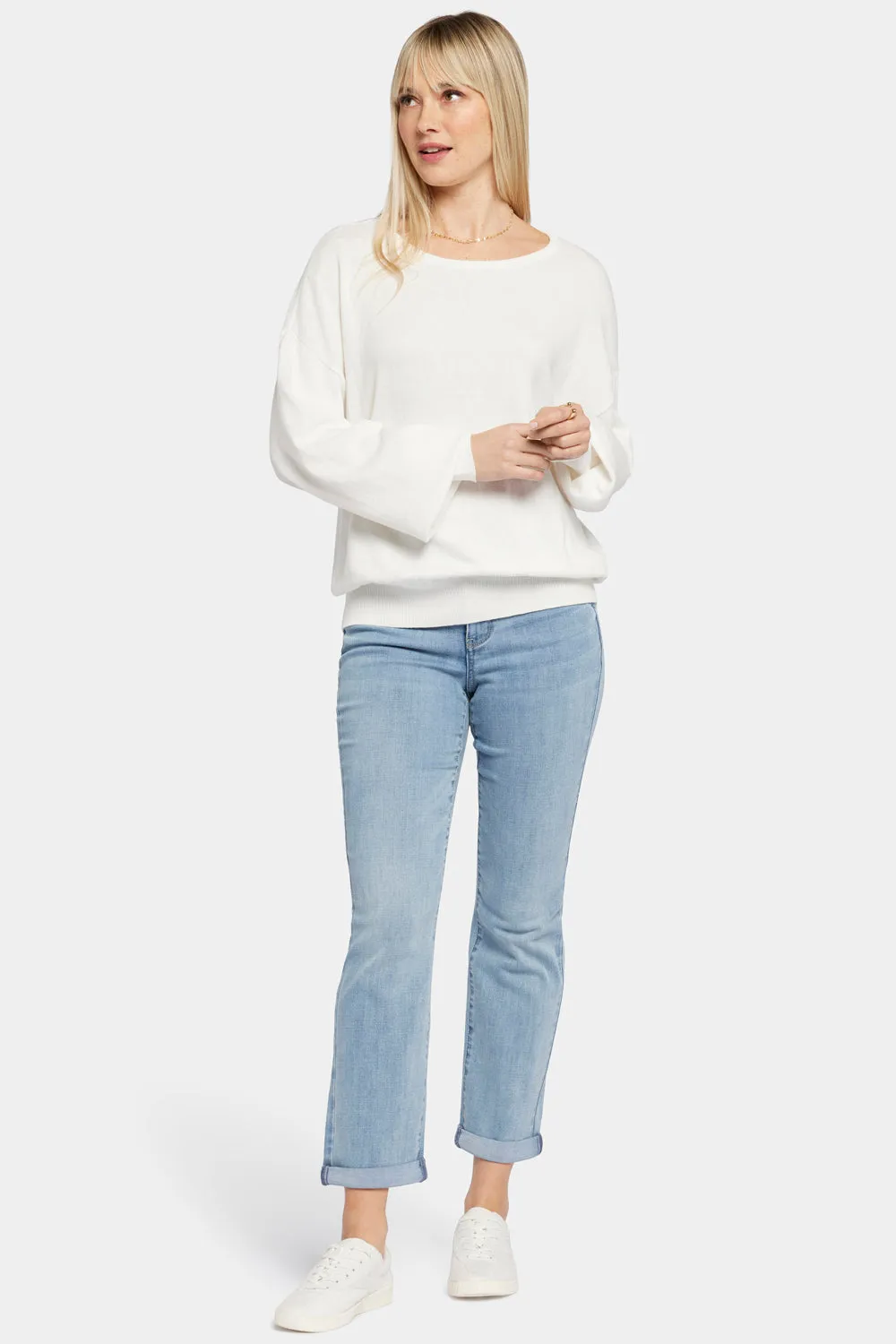 Dolman Sleeved Boatneck Sweater - Ivory sold by NYDJ product image thumbnail 5