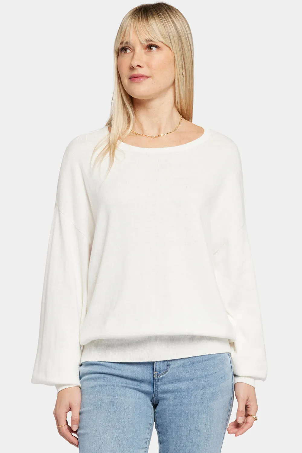 Dolman Sleeved Boatneck Sweater - Ivory sold by NYDJ product image thumbnail 4