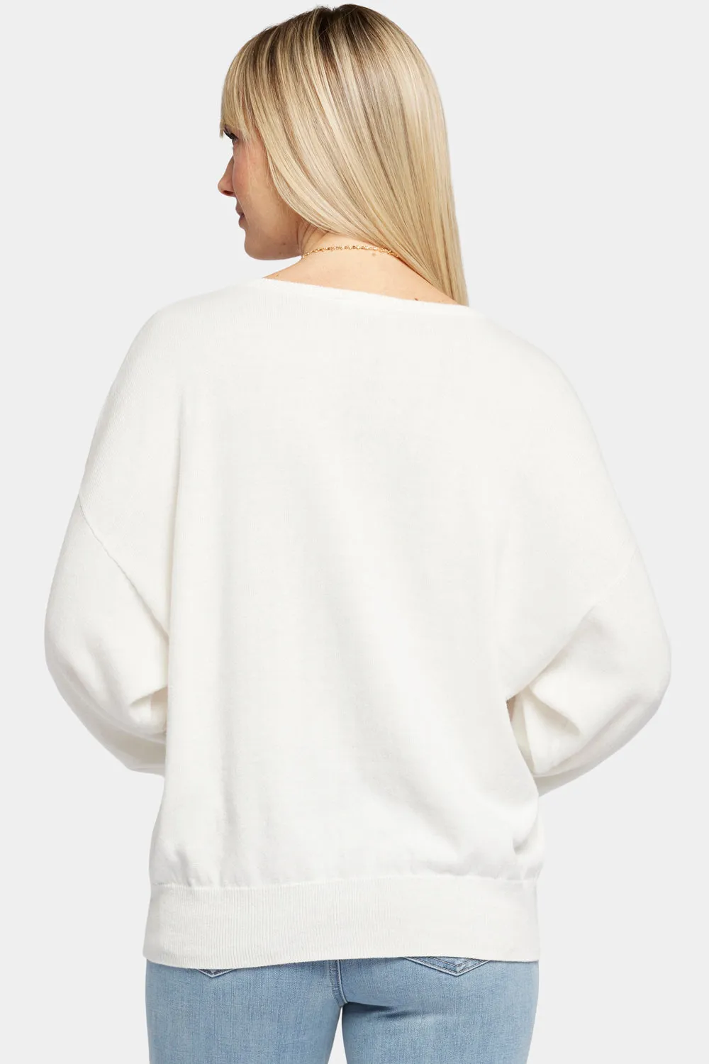 Dolman Sleeved Boatneck Sweater - Ivory sold by NYDJ product image thumbnail 2