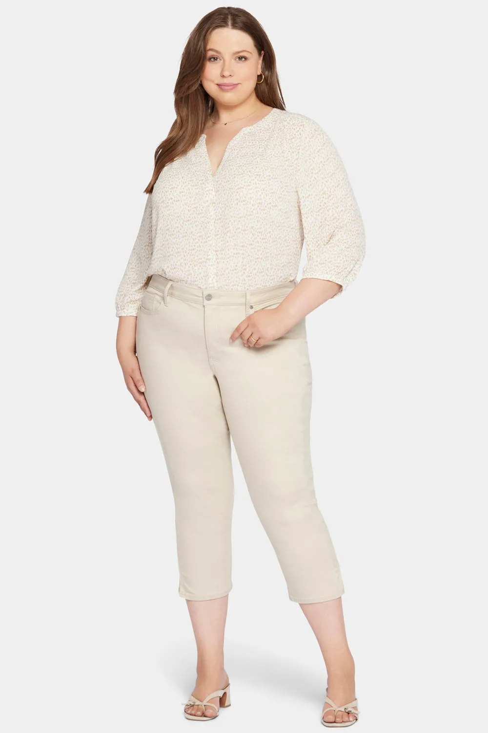 Chloe Capri Jeans In Plus Size - Feather sold by NYDJ