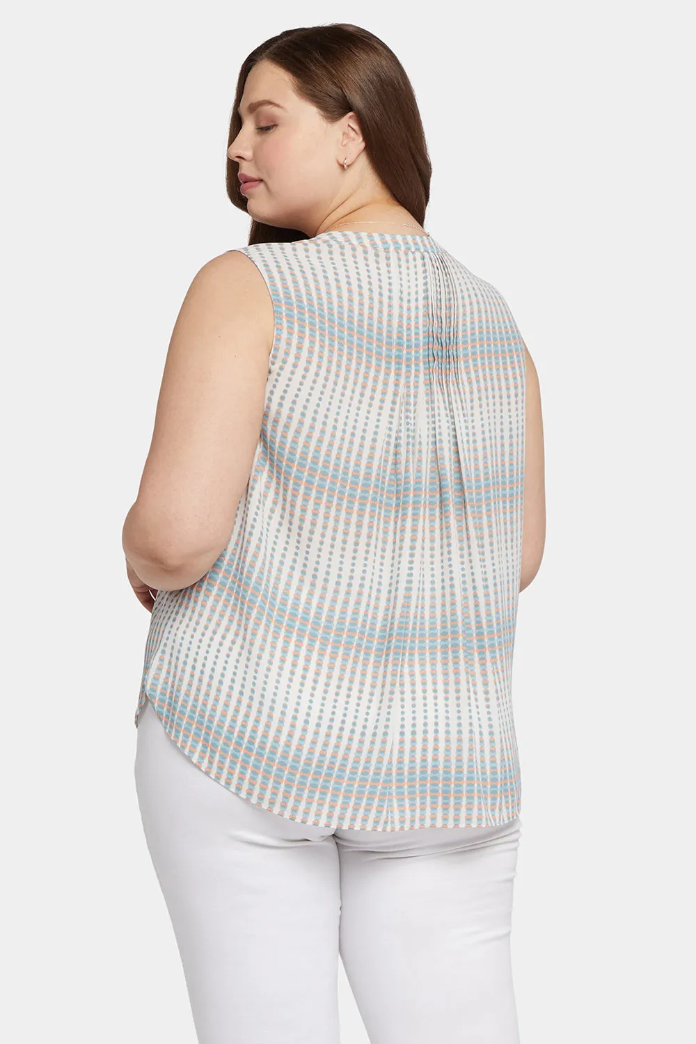 Sleeveless Pintuck Blouse In Plus Size - Azure Oracle sold by NYDJ product image thumbnail 2