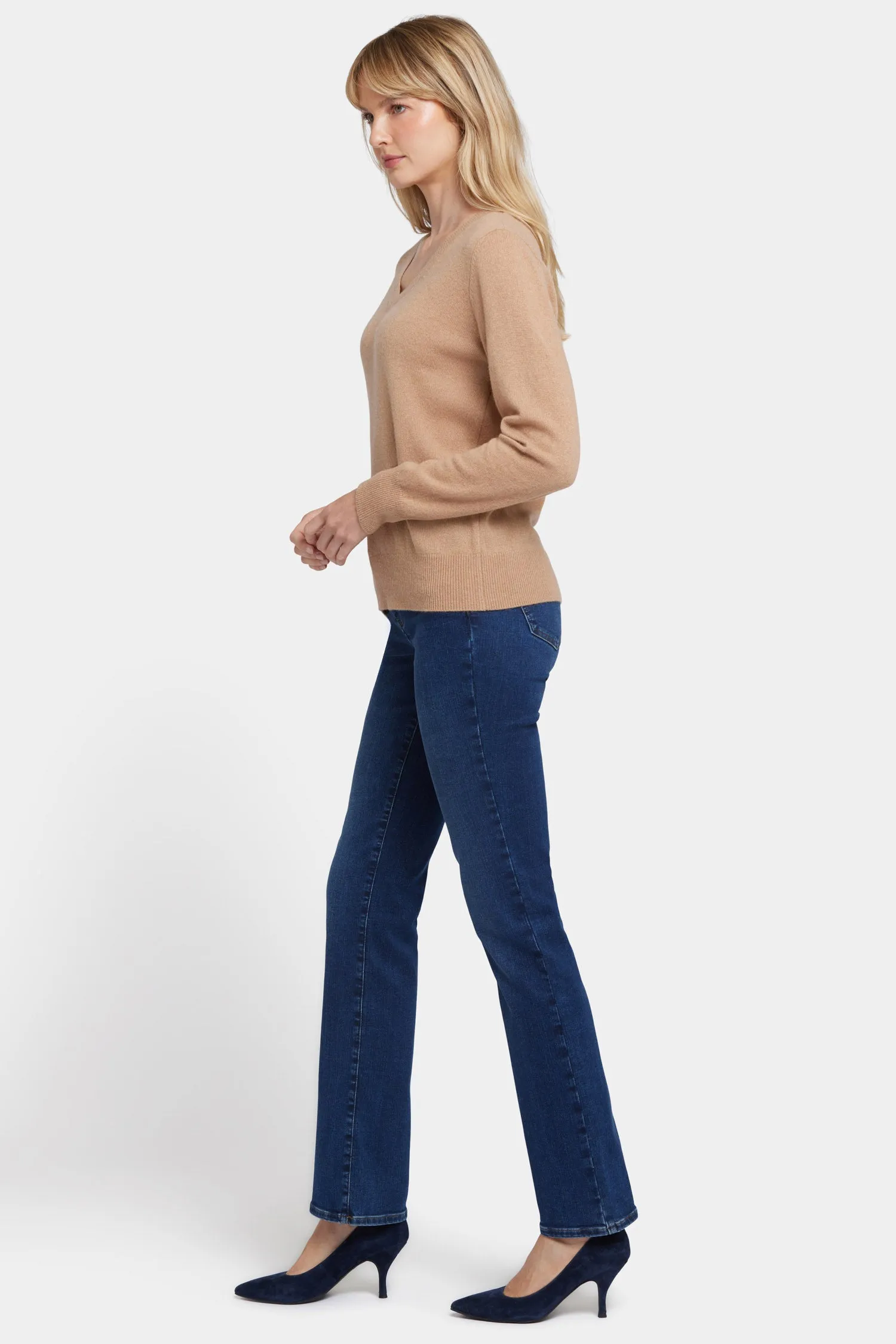 Cashmere Classic V-Neck Sweater - Tan sold by NYDJ product image thumbnail 3