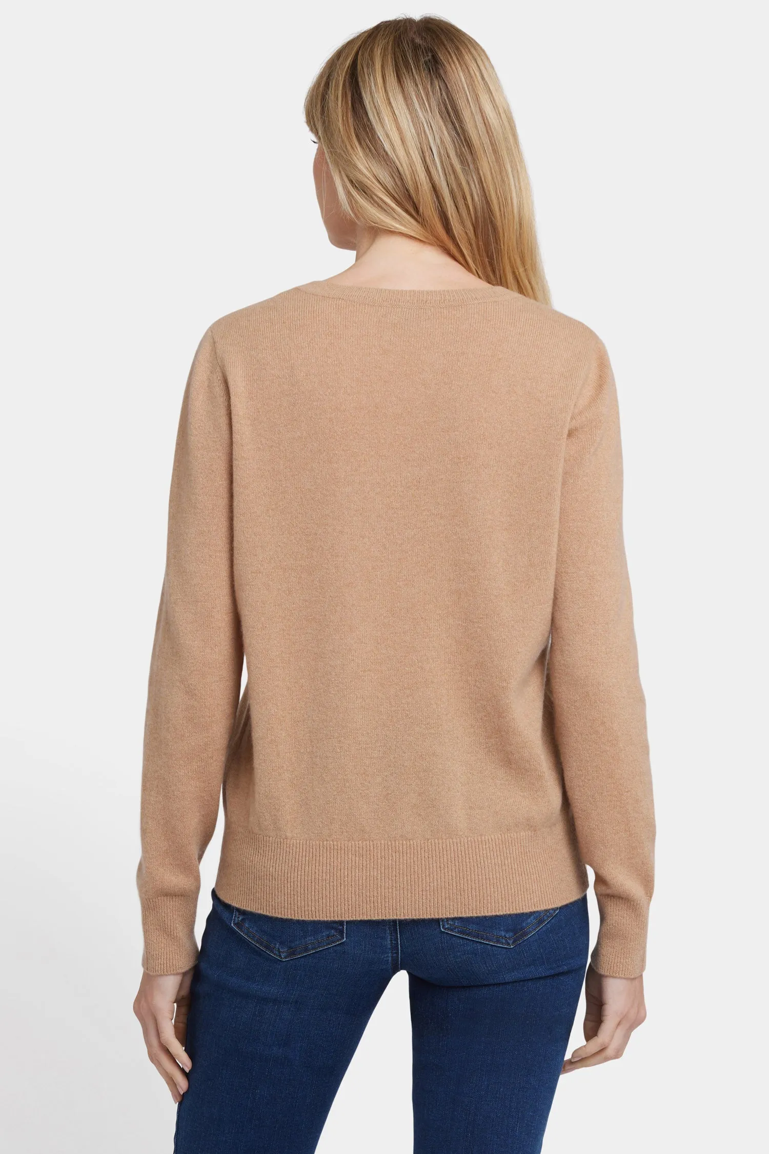 Cashmere Classic V-Neck Sweater - Tan sold by NYDJ product image thumbnail 2