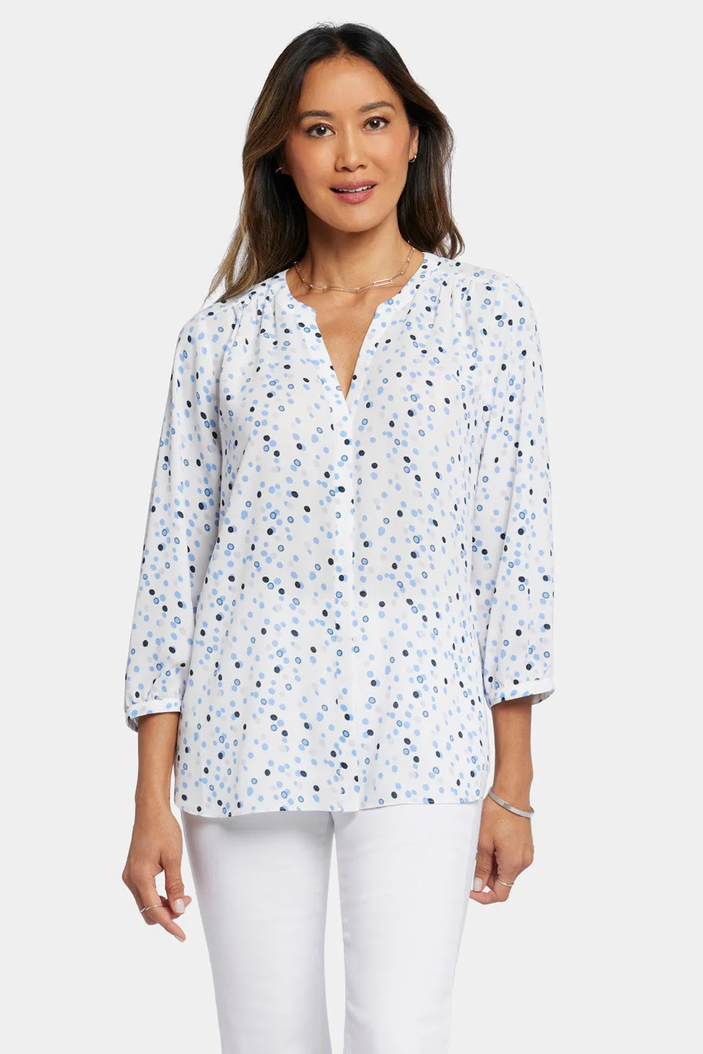 Pintuck Blouse - Leyla Dots sold by NYDJ product image thumbnail 4