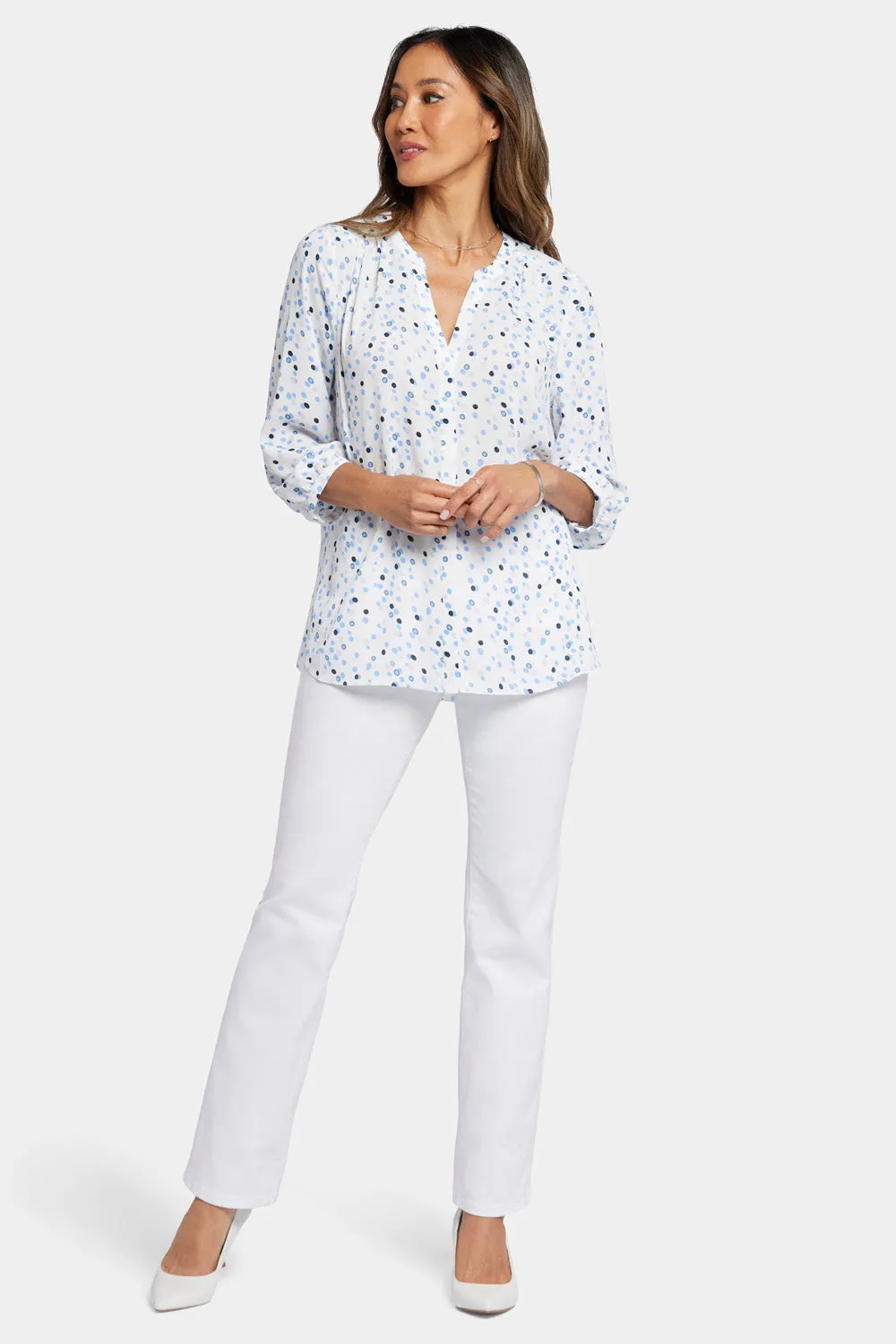 Pintuck Blouse - Leyla Dots sold by NYDJ product image thumbnail 5