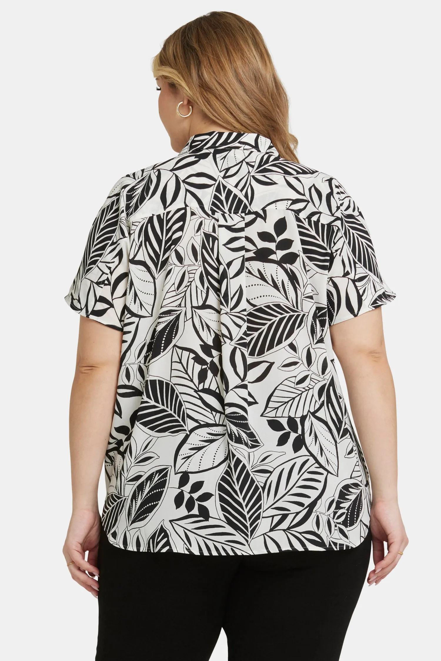 Becky Short Sleeved Blouse In Plus Size - Gerania sold by NYDJ product image thumbnail 2