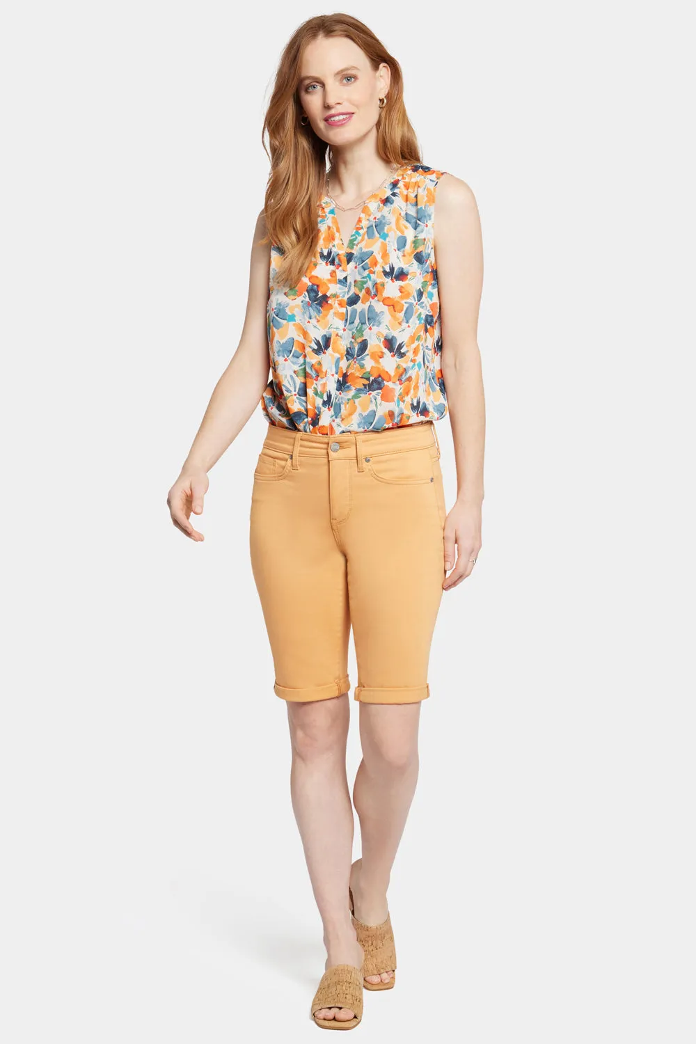 Briella 11 Inch Denim Shorts - Tuscan Sun sold by NYDJ