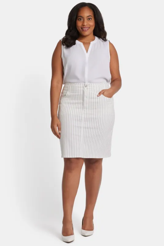 High Waist Skirt In Plus Size - Beach Cruise Stripe sold by NYDJ