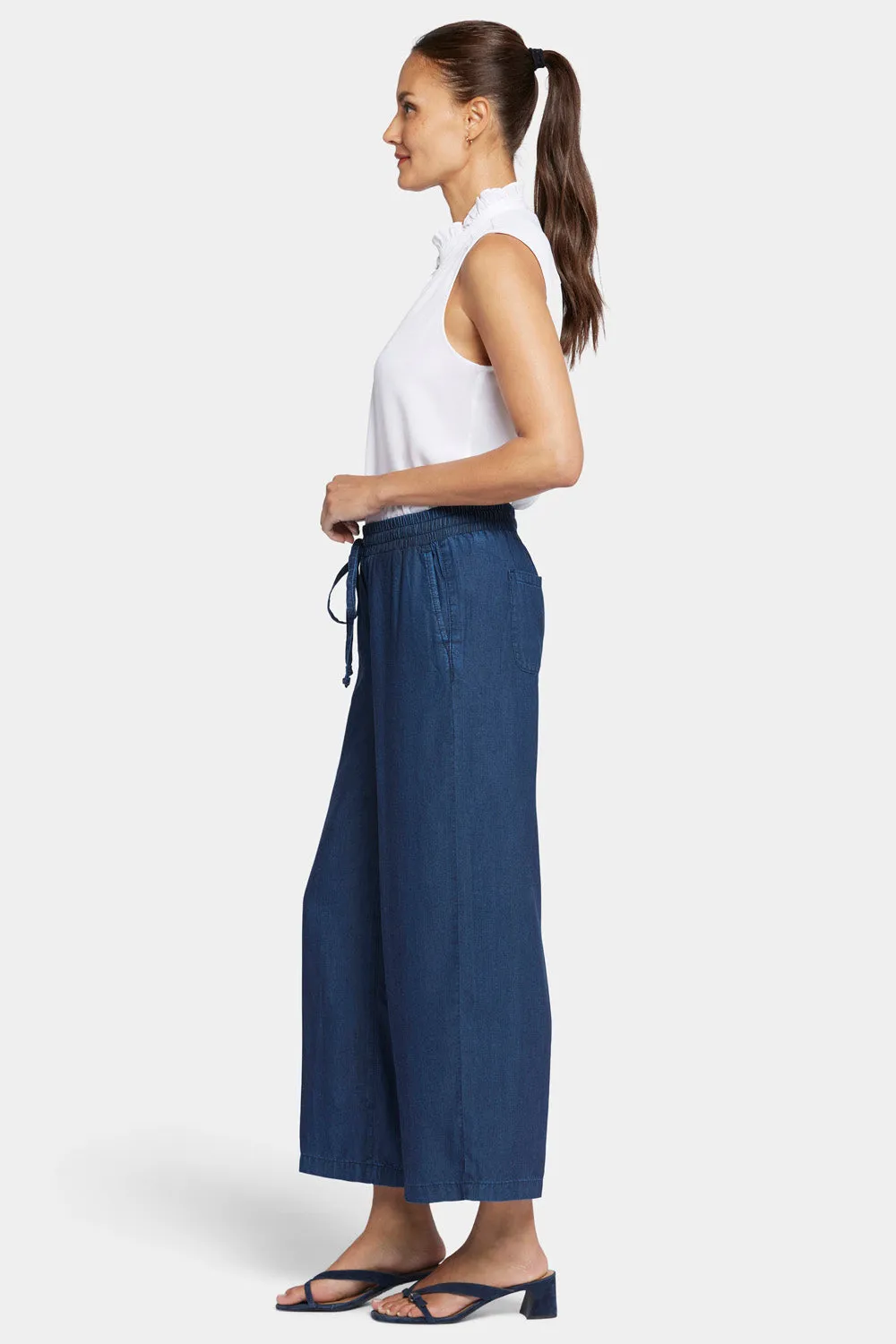 Jayne Wide Leg Ankle Pull-On Pants - Indigo Ocean sold by NYDJ product image thumbnail 5