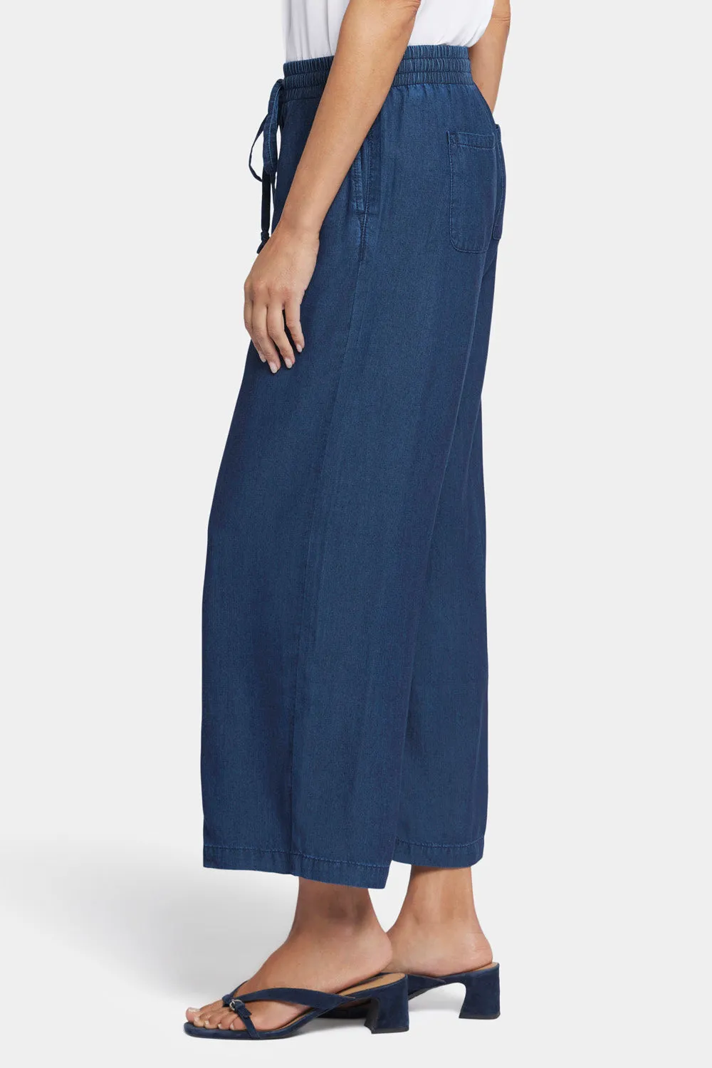 Jayne Wide Leg Ankle Pull-On Pants - Indigo Ocean sold by NYDJ product image thumbnail 3