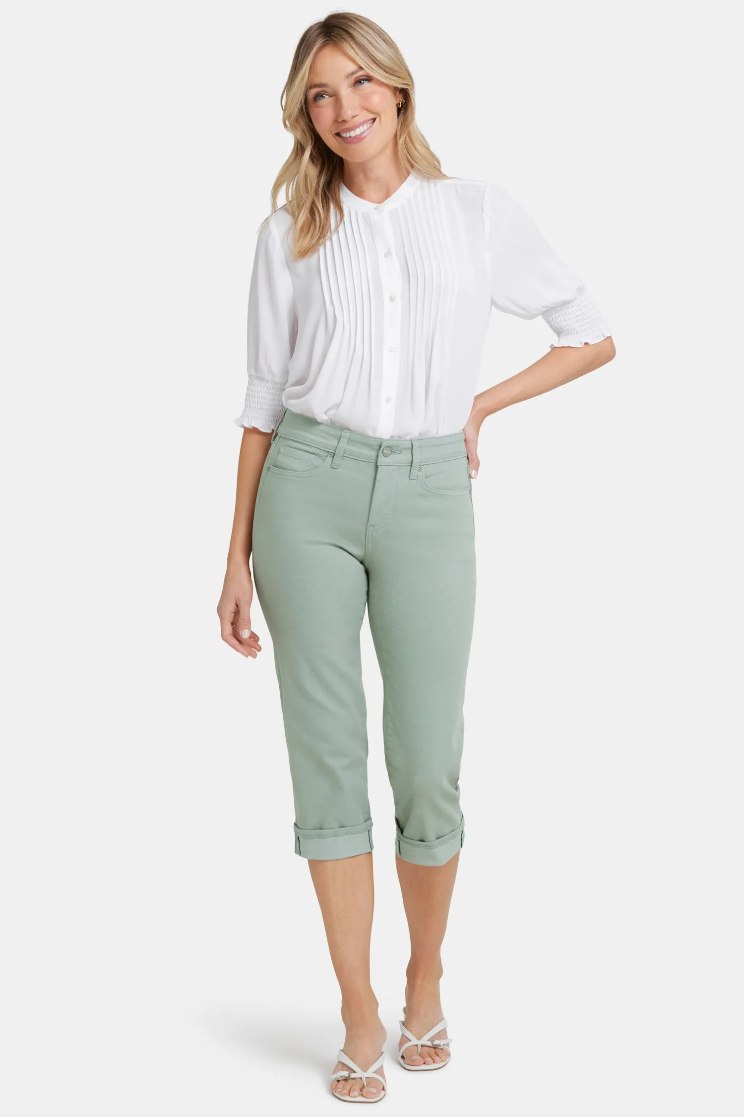 Marilyn Straight Crop Jeans - Lily Pad sold by NYDJ