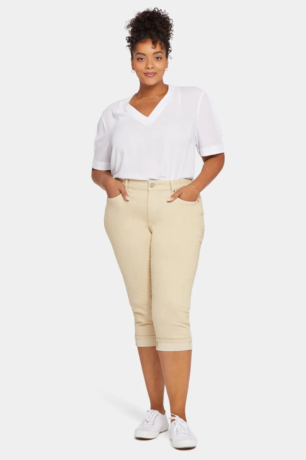 Marilyn Straight Crop Jeans In Plus Size - Butter sold by NYDJ product image thumbnail 4