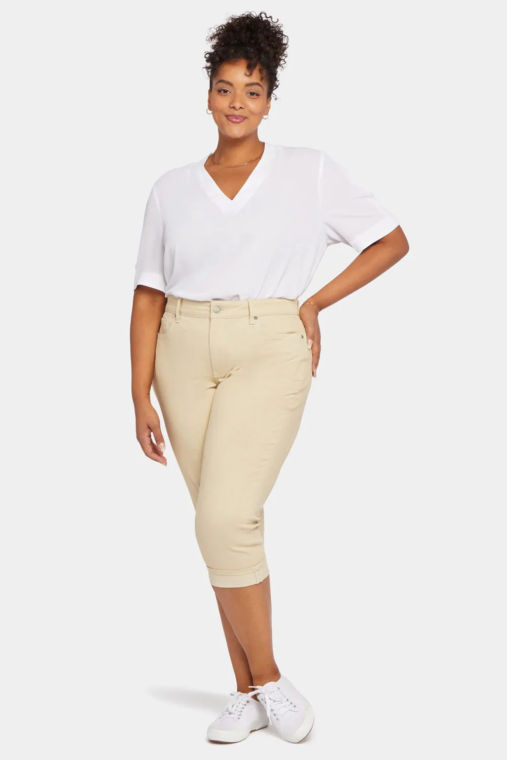 Marilyn Straight Crop Jeans In Plus Size - Butter sold by NYDJ product image thumbnail 5