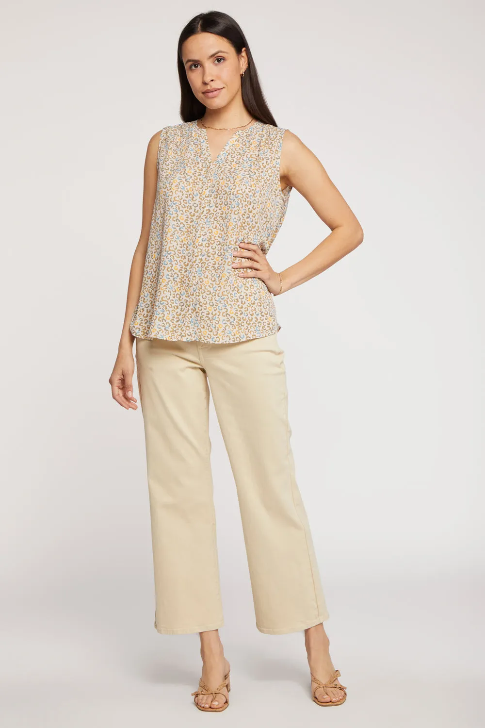 Sleeveless Pintuck Blouse - Sand Cat sold by NYDJ product image thumbnail 5