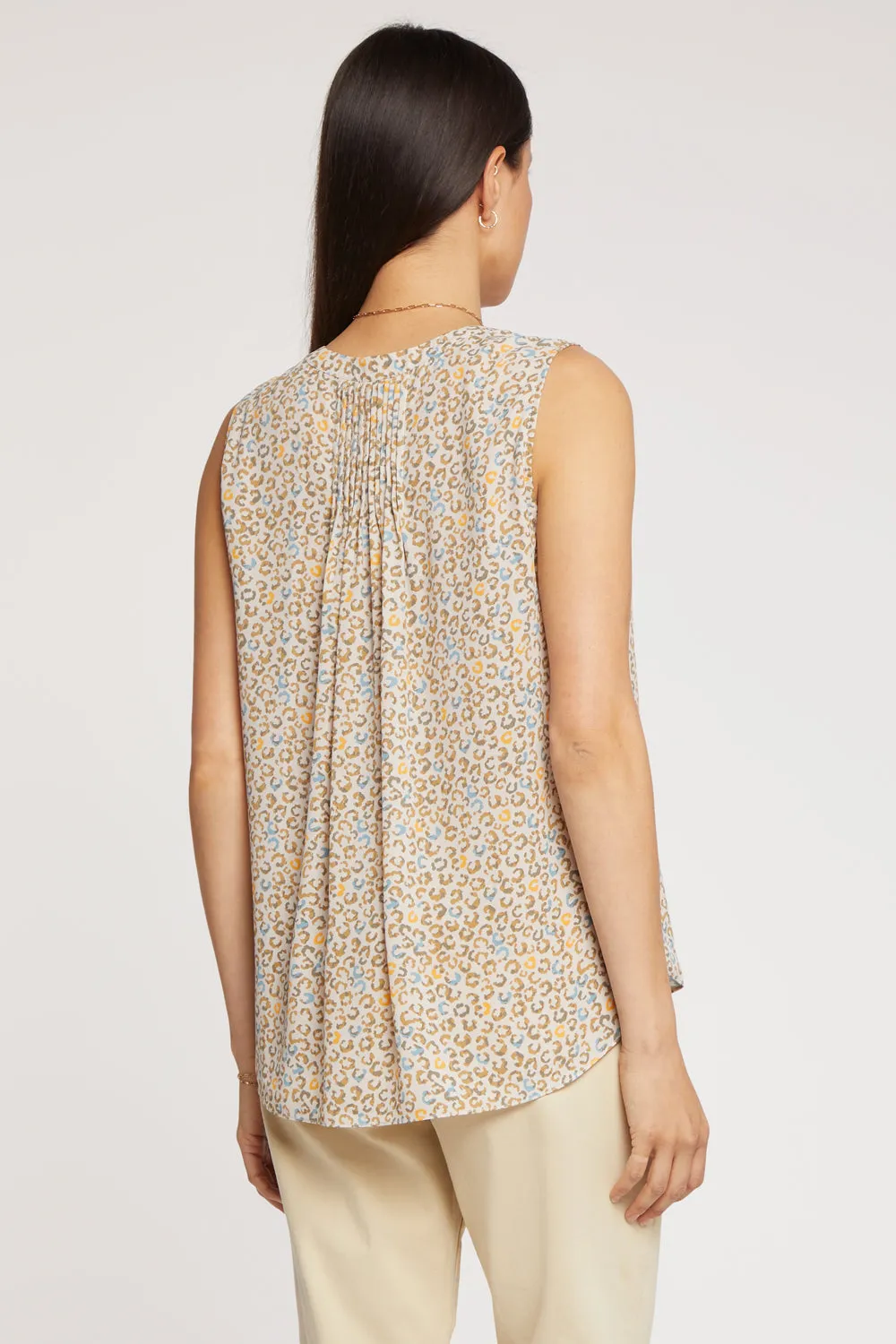 Sleeveless Pintuck Blouse - Sand Cat sold by NYDJ product image thumbnail 2