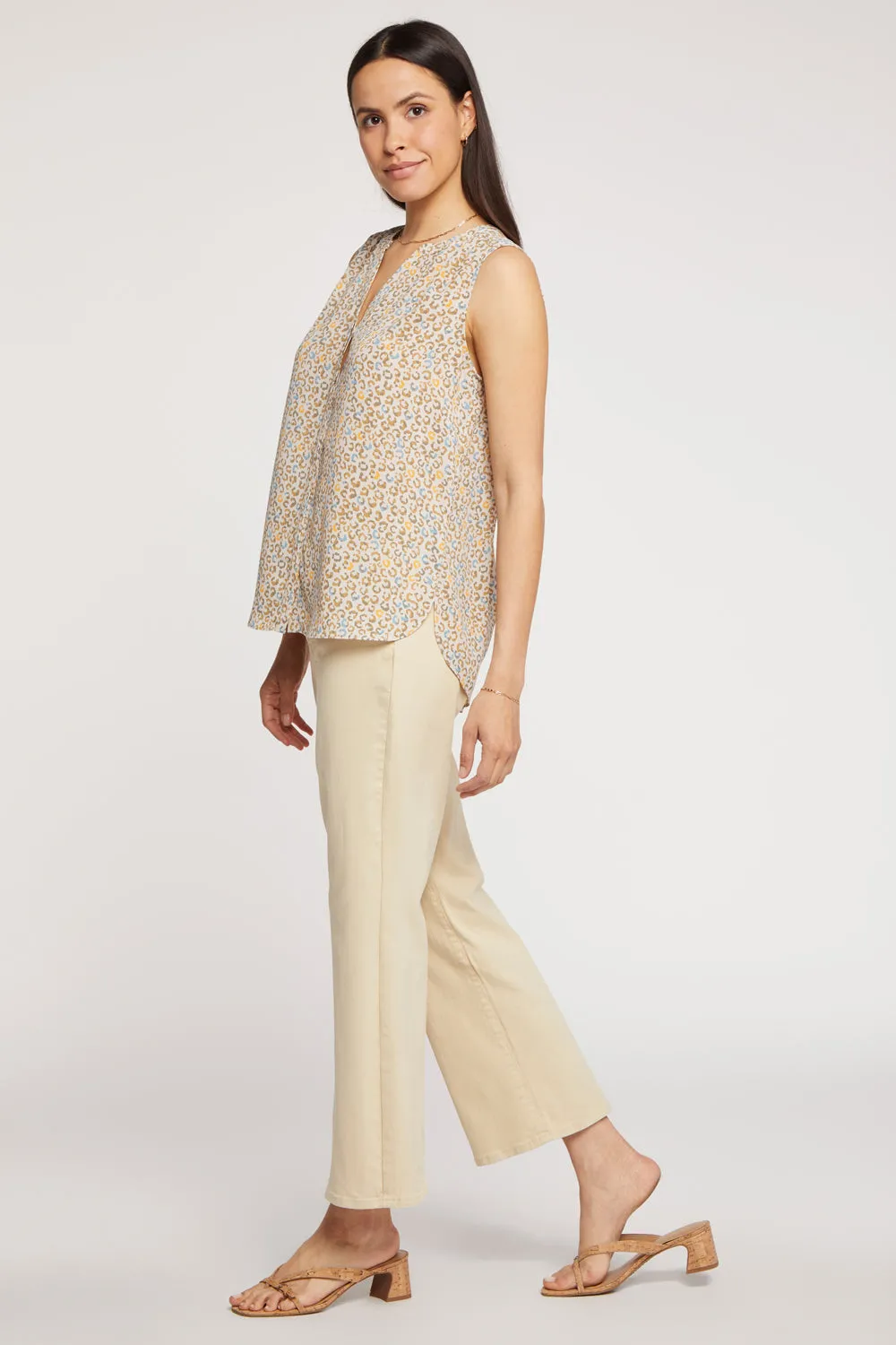 Sleeveless Pintuck Blouse - Sand Cat sold by NYDJ product image thumbnail 3