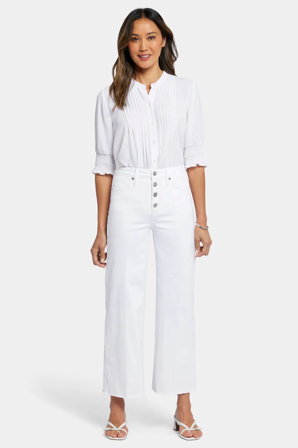 Teresa Wide Leg Ankle Jeans - Optic White sold by NYDJ product image thumbnail 4