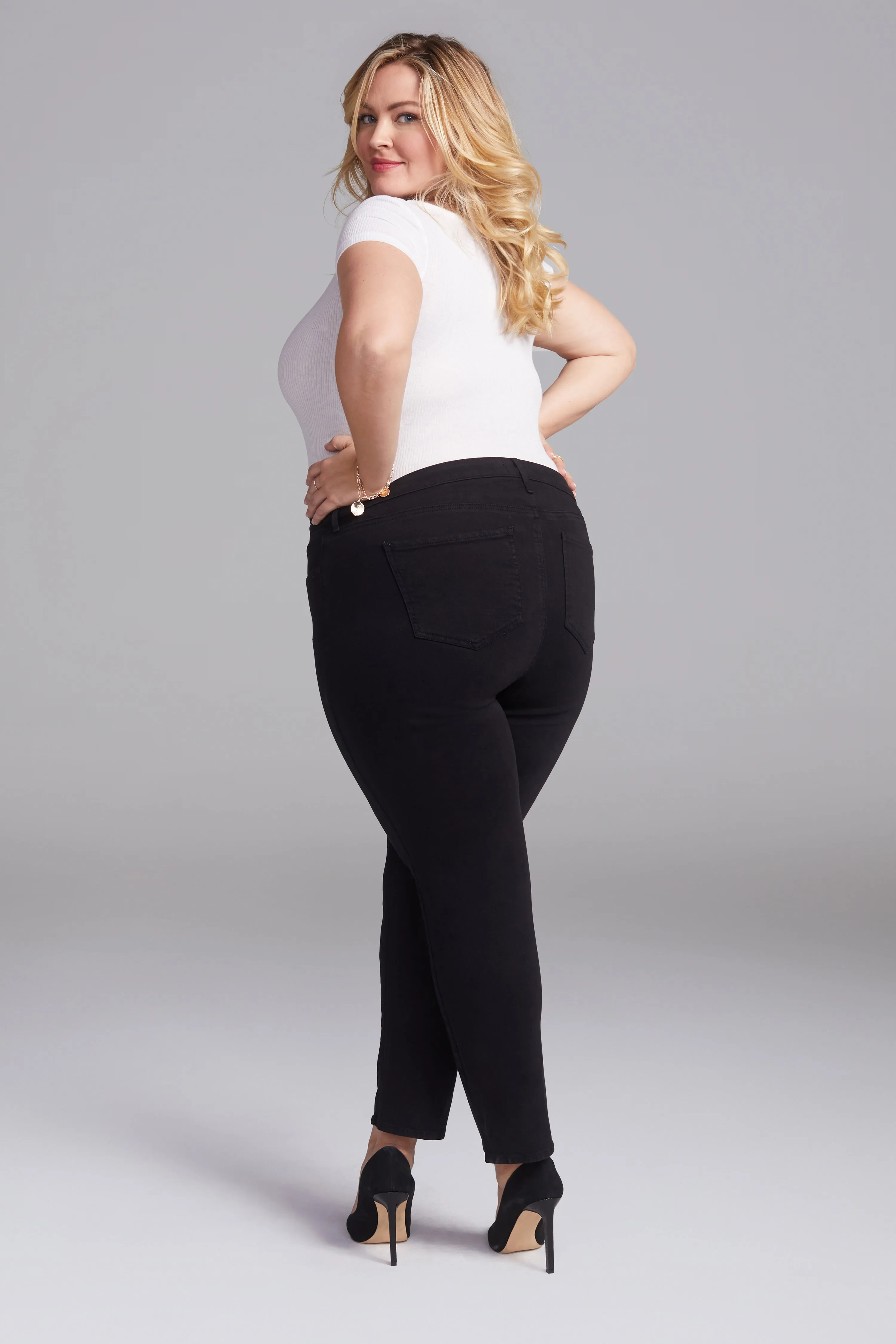 Slim Straight Ankle Jeans In Short Inseam - Black sold by NYDJ product image thumbnail 2