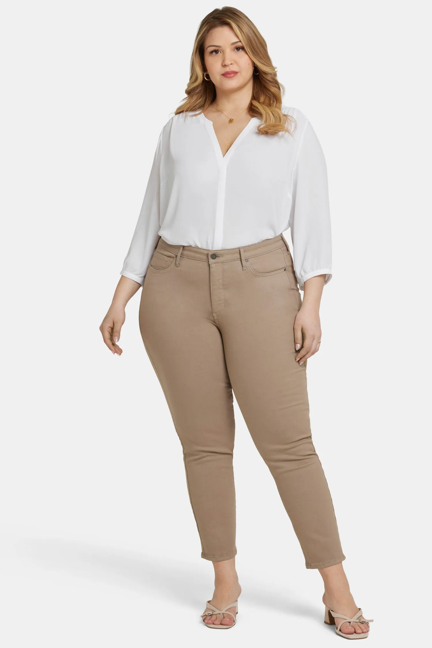 Sheri Slim Ankle Jeans In Plus Size - Saddlewood sold by NYDJ product image thumbnail 4