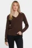 Cashmere Classic V-Neck Sweater - Brown sold by NYDJ