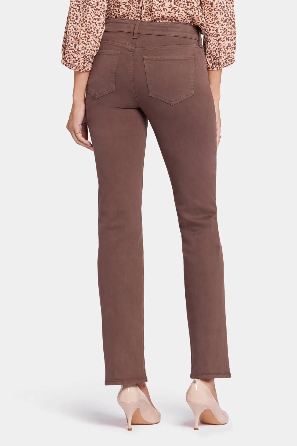 Marilyn Straight Jeans In Petite - Coffee Bean sold by NYDJ product image thumbnail 2