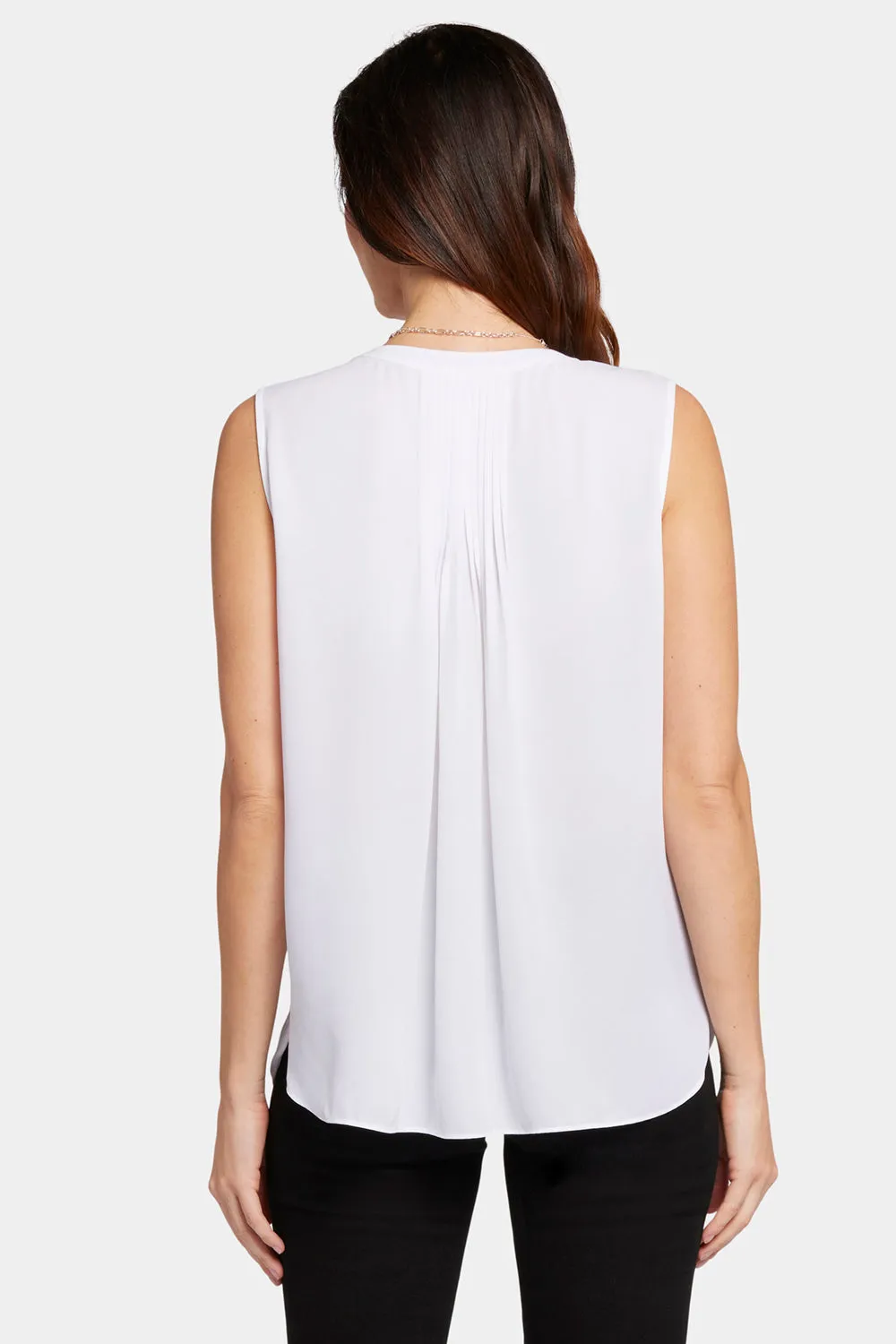 Sleeveless Pintuck Blouse - Optic White sold by NYDJ product image thumbnail 2