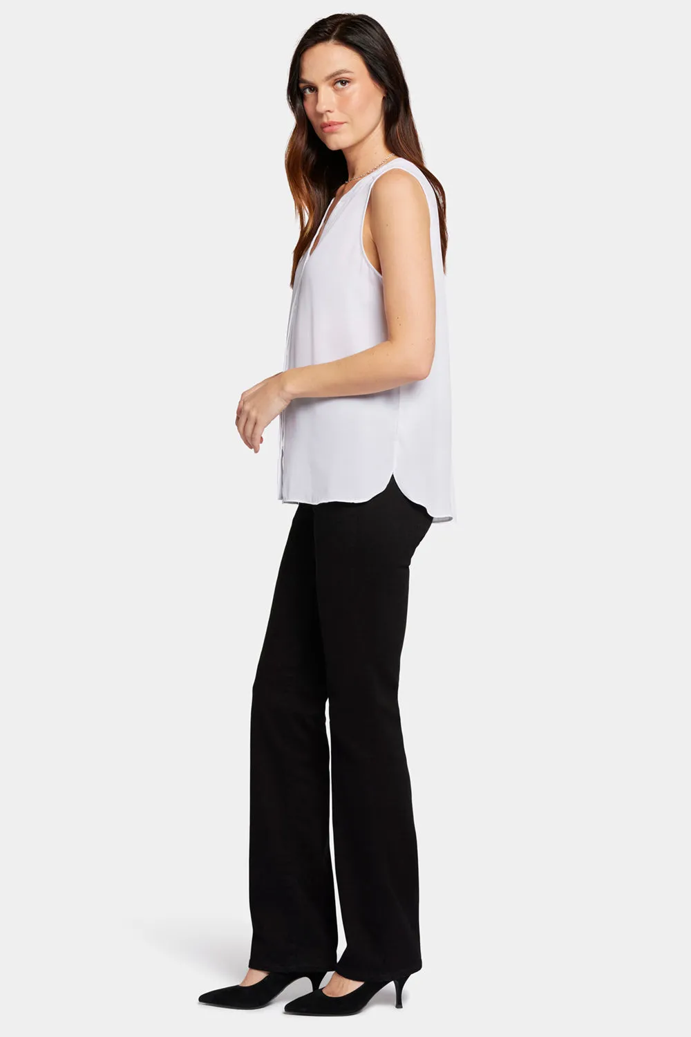 Sleeveless Pintuck Blouse - Optic White sold by NYDJ product image thumbnail 3
