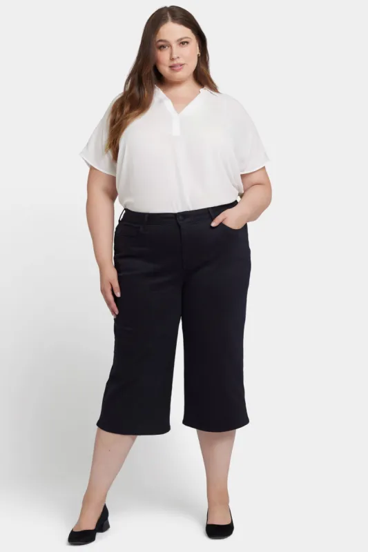 Wide Leg Pedal Pusher Jeans In Plus Size - Black sold by NYDJ