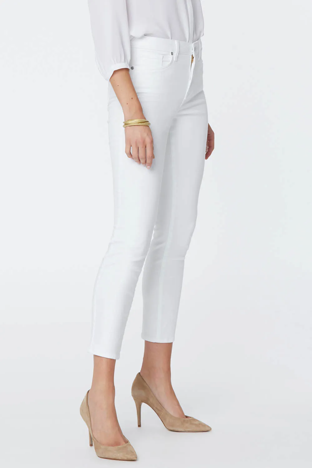Alina Skinny Ankle Jeans - Optic White sold by NYDJ product image thumbnail 3