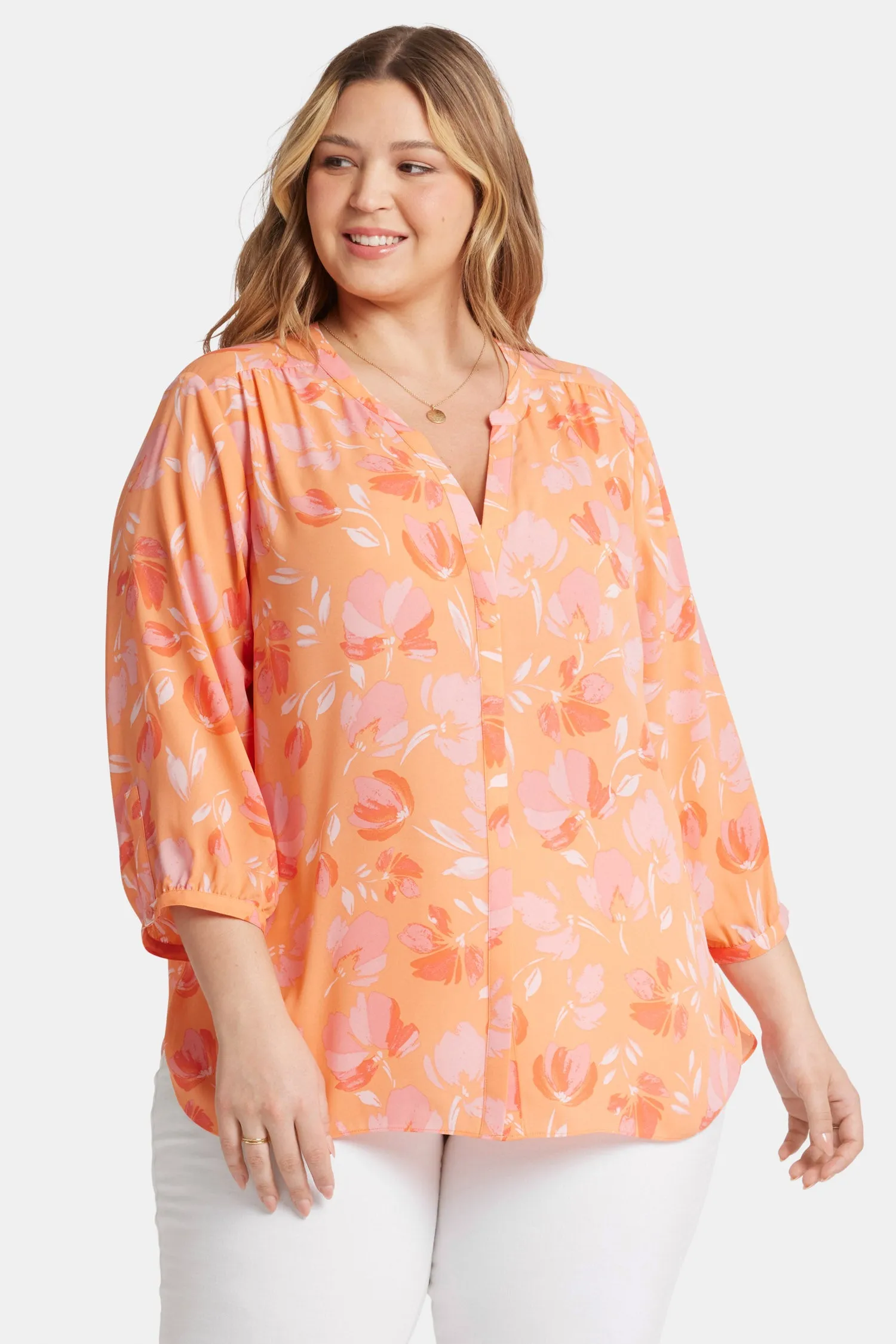 Pintuck Blouse In Plus Size - Candace sold by NYDJ