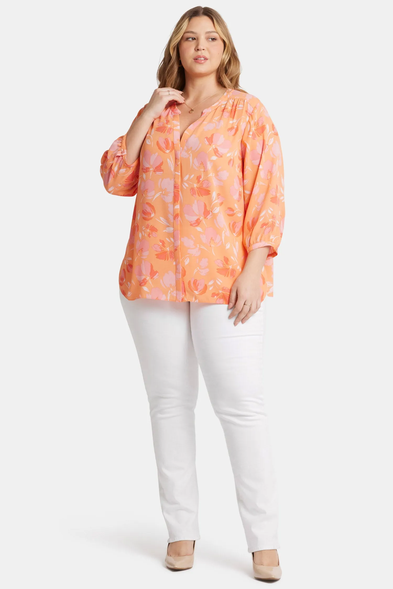 Pintuck Blouse In Plus Size - Candace sold by NYDJ product image thumbnail 5