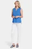 Sleeveless Pintuck Blouse  - Greek Sea sold by NYDJ