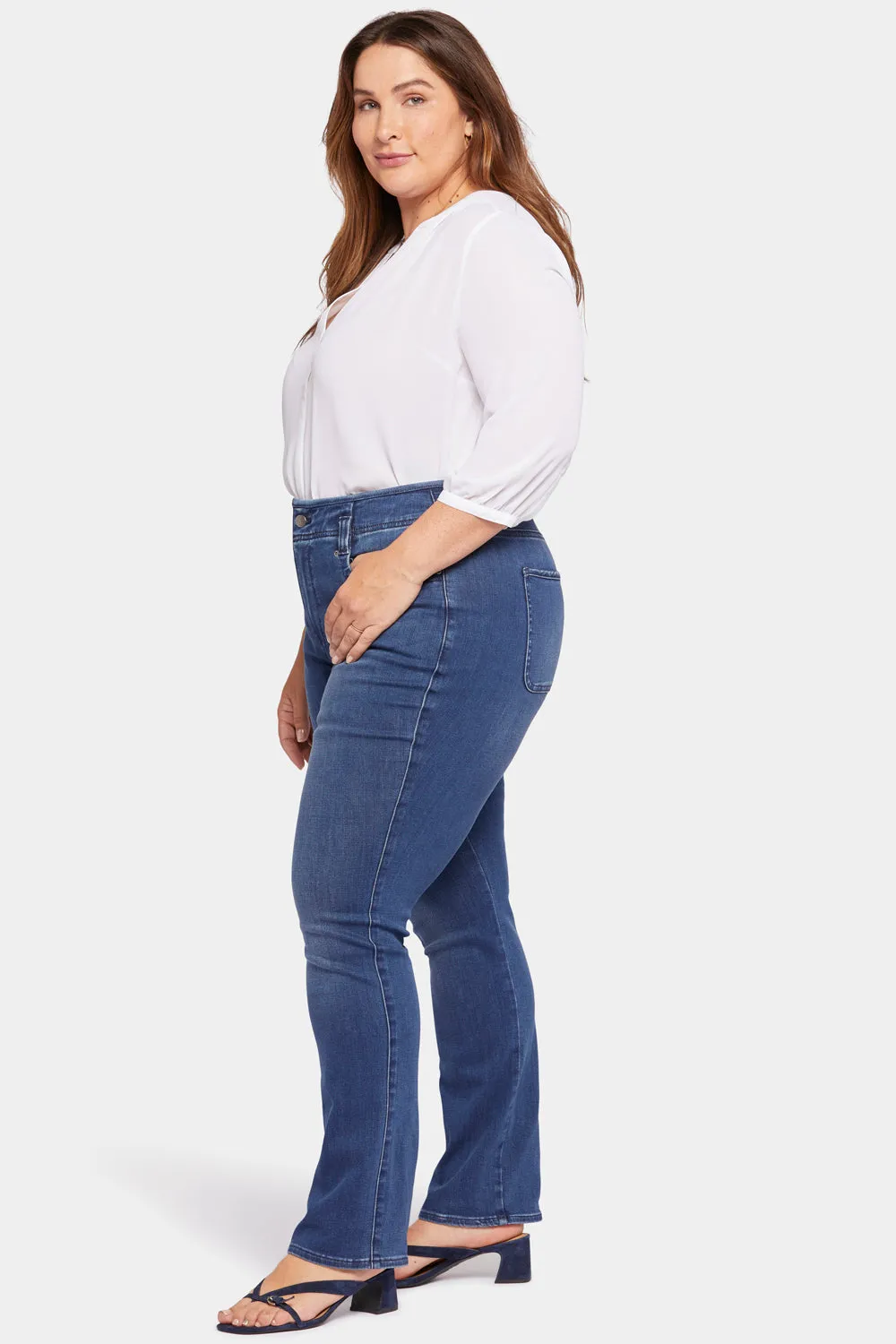 Marilyn Straight Jeans In Plus Size - Rendezvous sold by NYDJ product image thumbnail 5