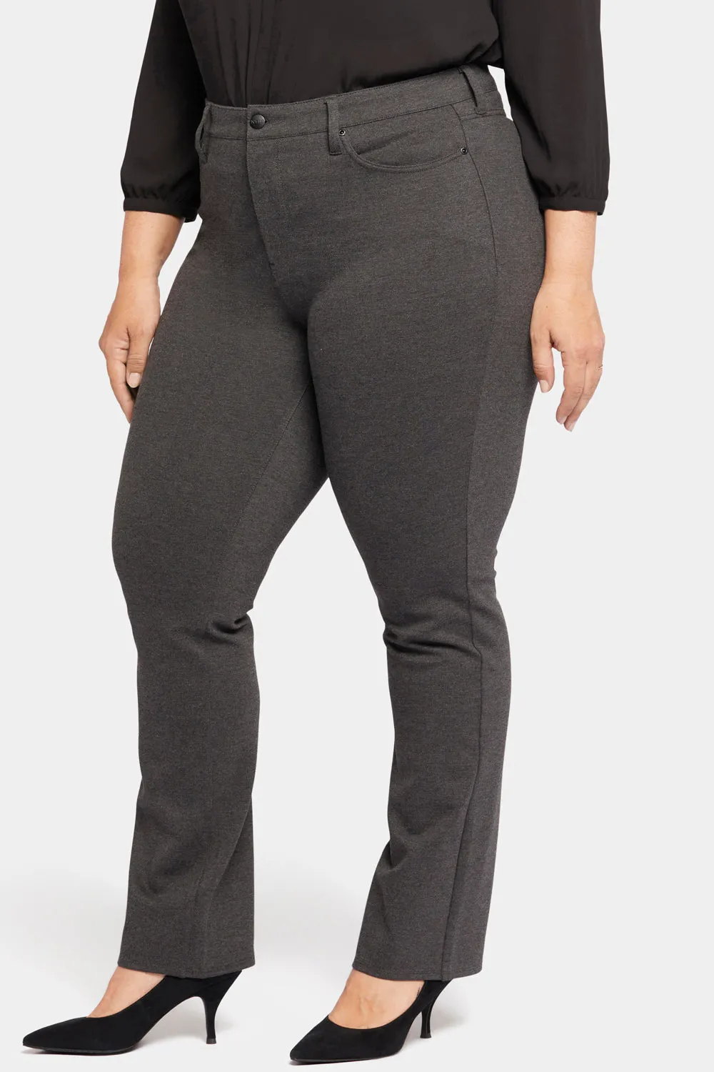 Marilyn Straight Pants In Plus Size - Charcoal Heathered sold by NYDJ product image thumbnail 3