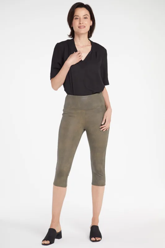 Pull-on Skinny Legging Capri Pants - Moss sold by NYDJ