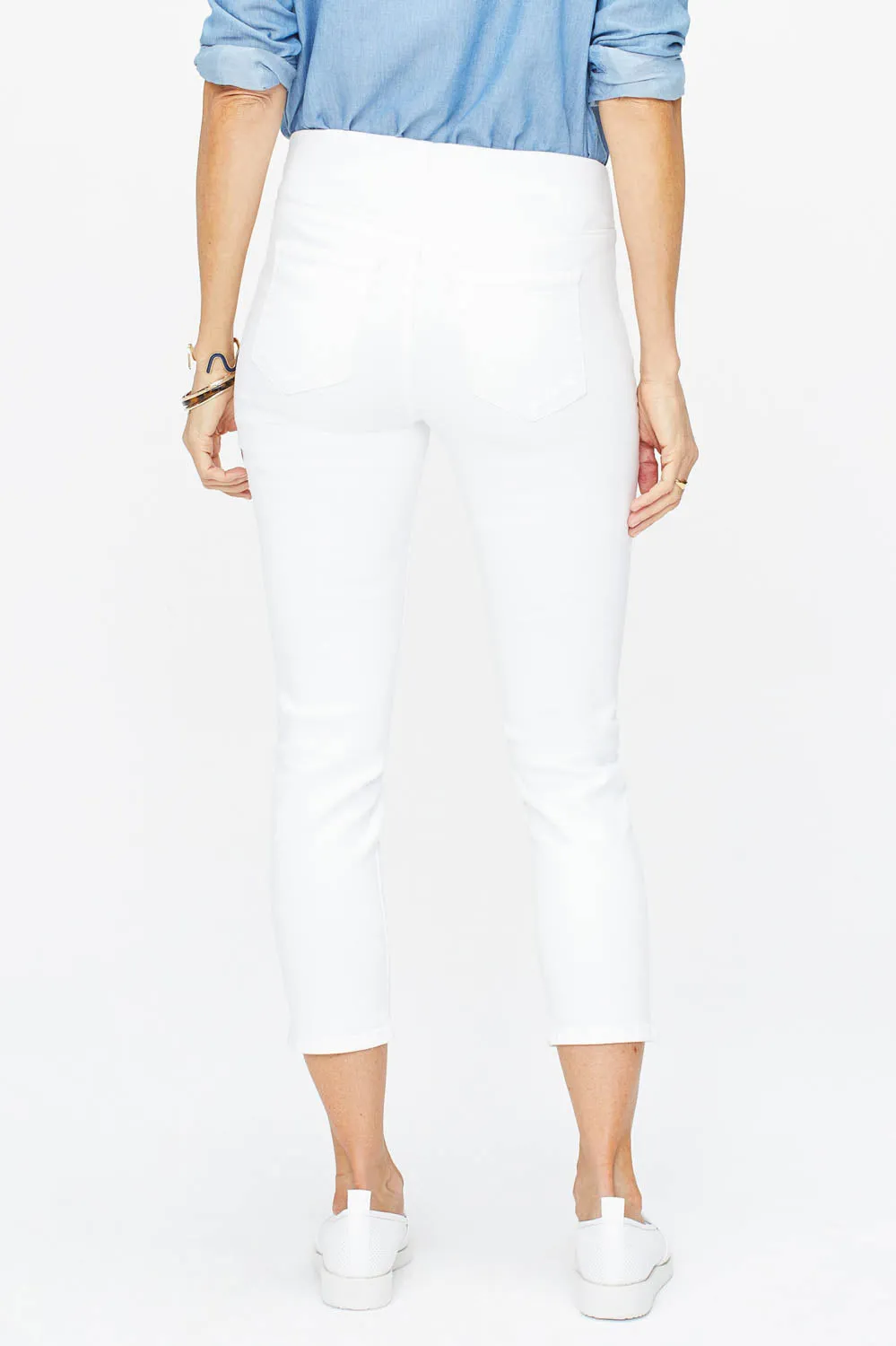 Skinny Ankle Pull-On Jeans In Petite - Optic White sold by NYDJ product image thumbnail 3