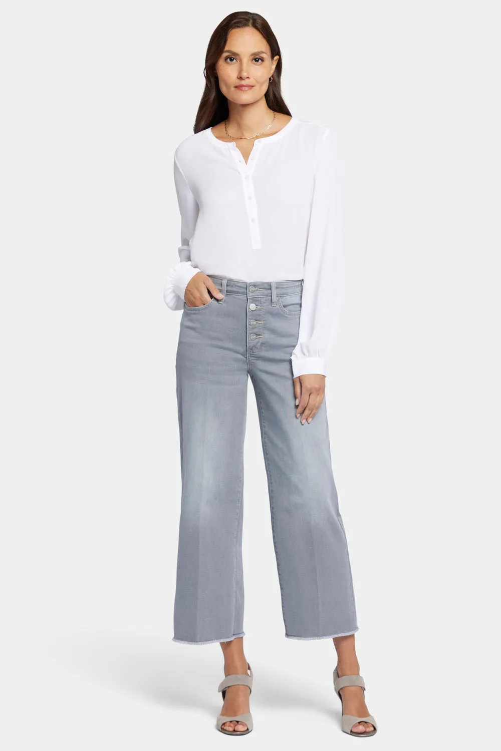 Teresa Wide Leg Ankle Jeans - Rock Sand sold by NYDJ product image thumbnail 4