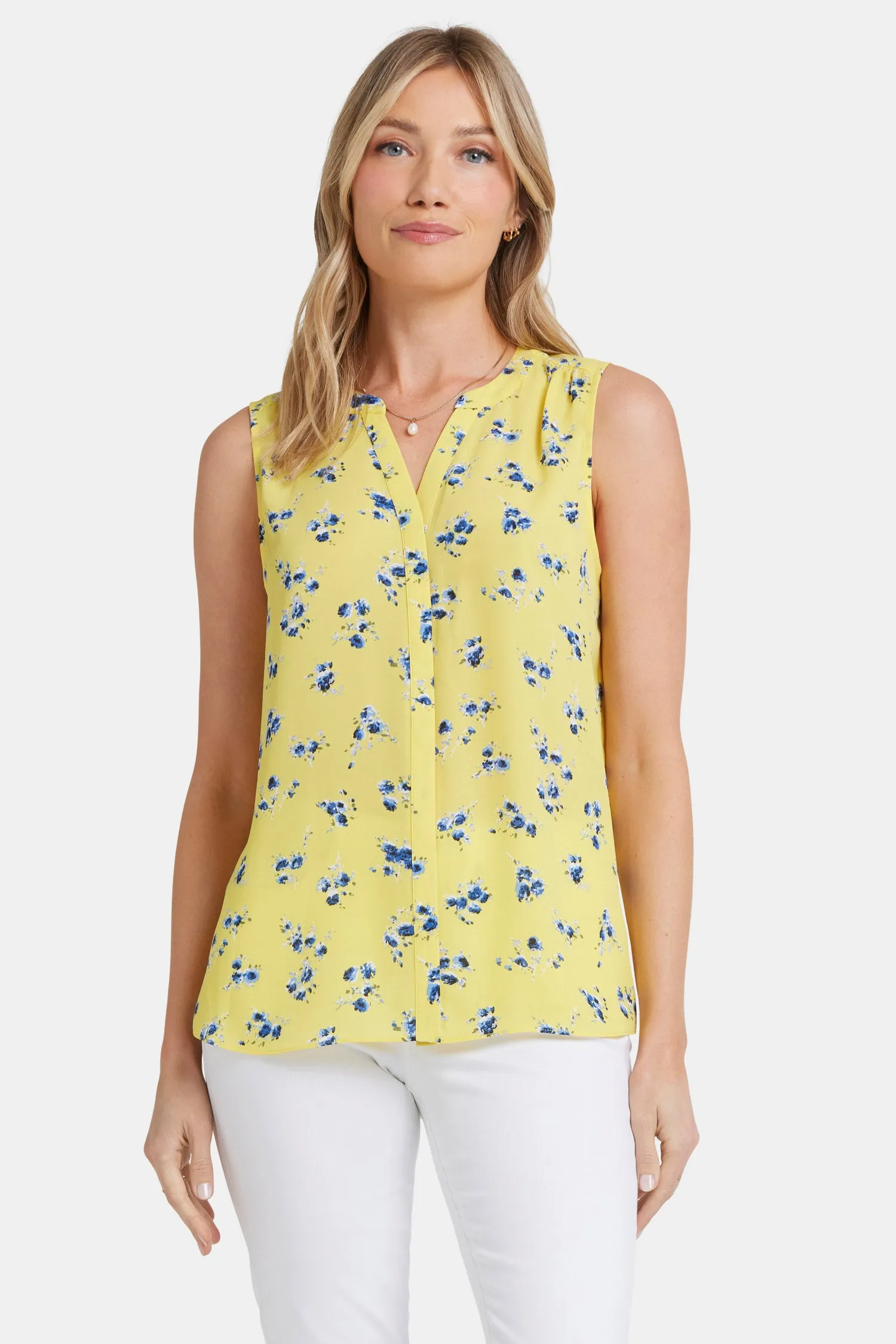 Sleeveless Pintuck Blouse - Mimosa Park sold by NYDJ product image thumbnail 4