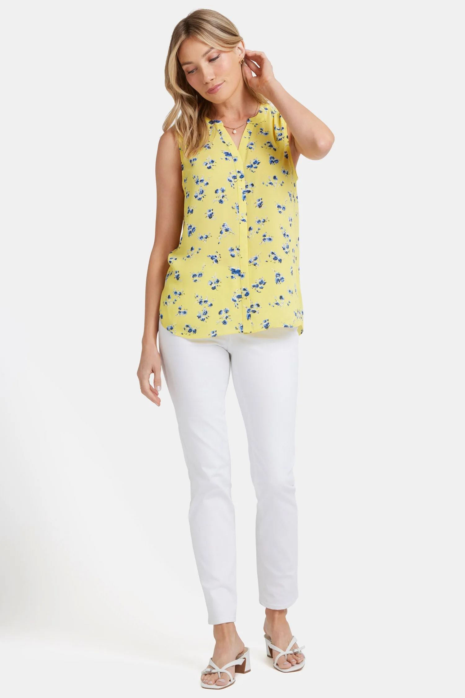 Sleeveless Pintuck Blouse - Mimosa Park sold by NYDJ product image thumbnail 5