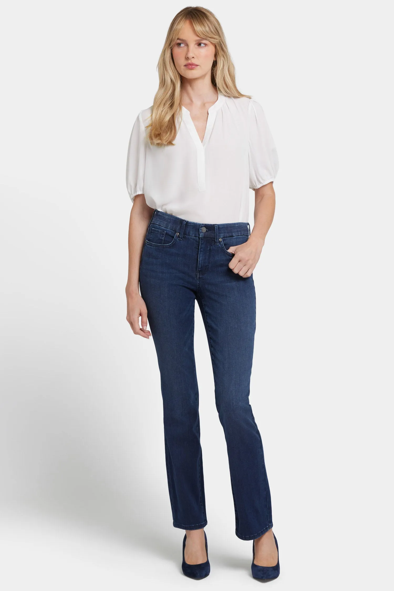 Waist-Match™ Marilyn Straight Jeans In Petite - Basin sold by NYDJ