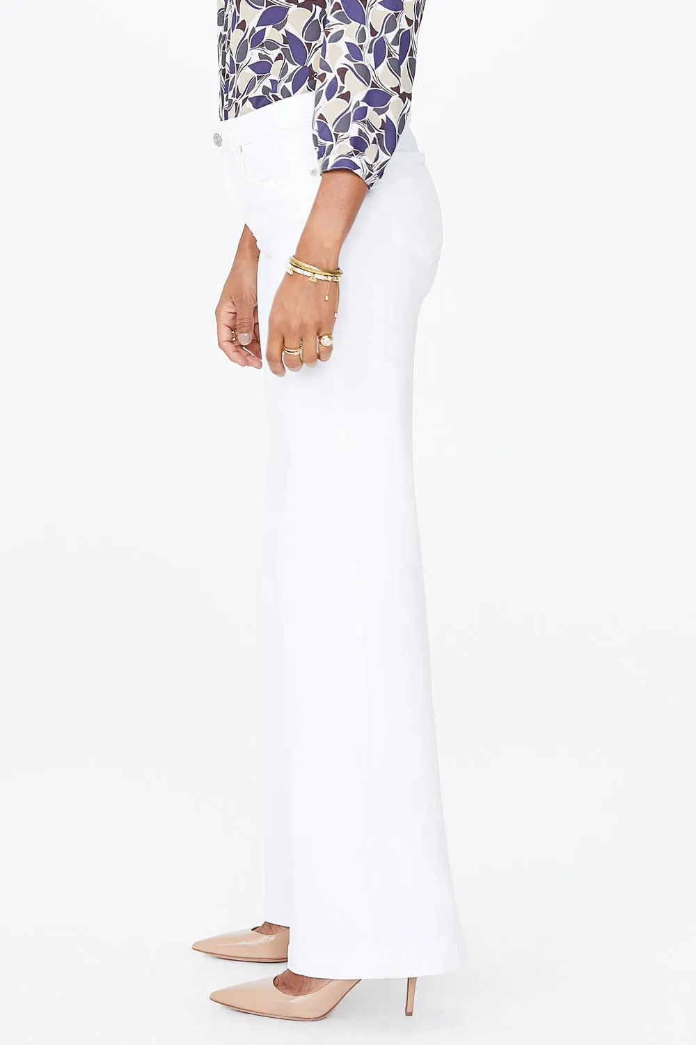 Wide Leg Trouser Jeans - Optic White sold by NYDJ