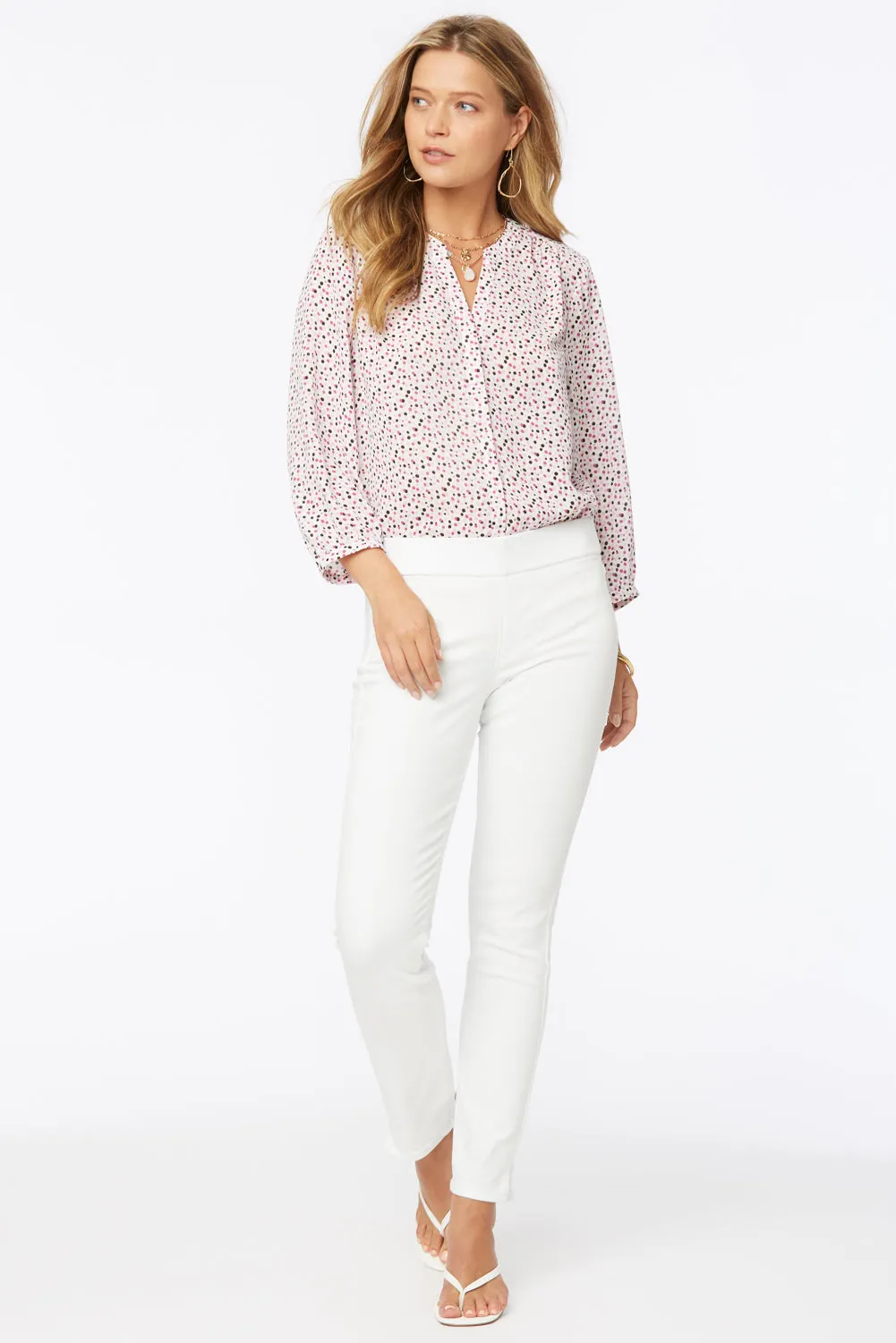 Skinny Ankle Pull-On Jeans - Optic White sold by NYDJ