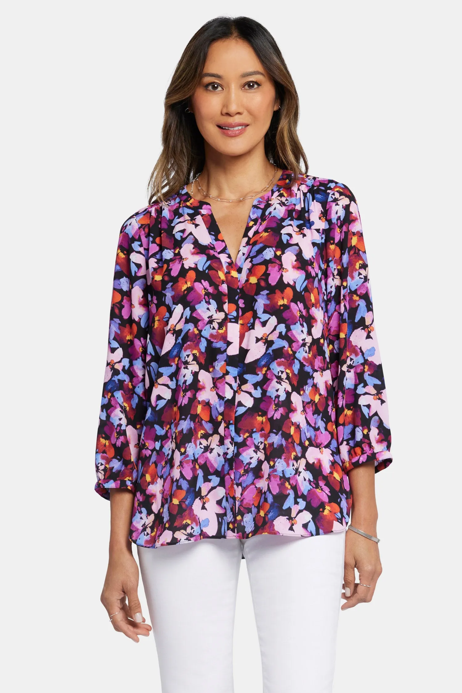 Pintuck Blouse In Petite - Hot Springs sold by NYDJ product image thumbnail 4