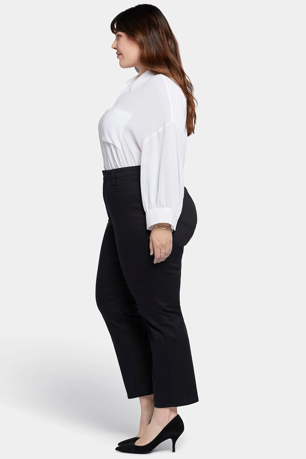 Bailey Relaxed Straight Ankle Jeans In Plus Size - Black sold by NYDJ product image thumbnail 5