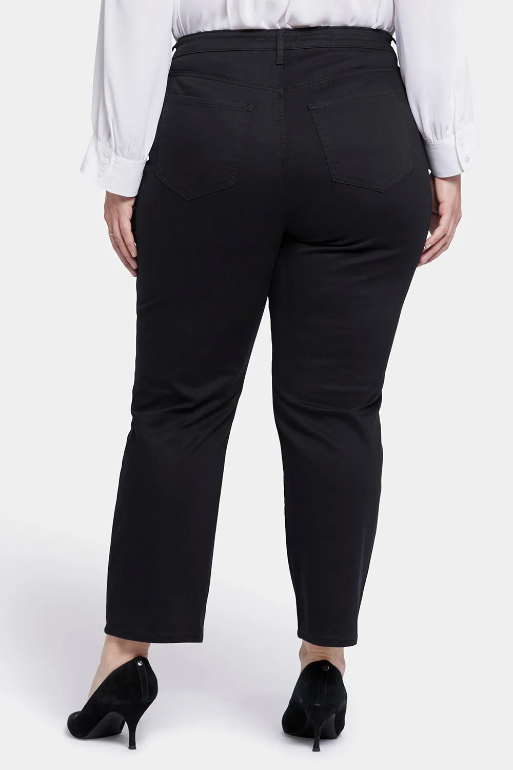 Bailey Relaxed Straight Ankle Jeans In Plus Size - Black sold by NYDJ product image thumbnail 2